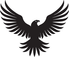 Fototapeta premium Soaring Eagle: A Powerful Vintage-Style Vector Illustration