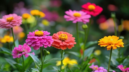 Obraz premium Elegant flowers blooming in vibrant