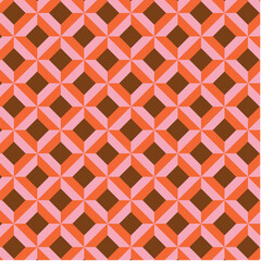 70's Retro Seamless Pattern. 60s and 70s Aesthetic Style. 