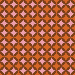 70's Retro Seamless Pattern. 60s and 70s Aesthetic Style.