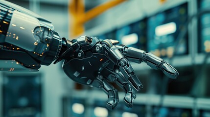 Fototapeta premium Robotic Hand in Technology Setting