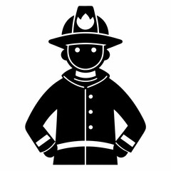 Firefighters Black silhouette