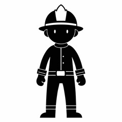 Firefighters Black silhouette