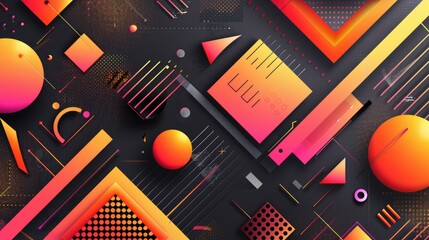 Obraz premium Gradient geometric shapes forming a dynamic pattern
