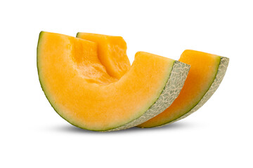 cantaloupe melon isolated on a white background
