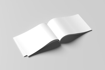  Landscape, magazine, catalog, brochure mockup. 3D rendering illustration object.