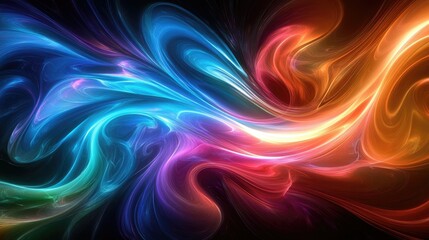 Obraz premium Liquid abstracts swirling in vibrant motion