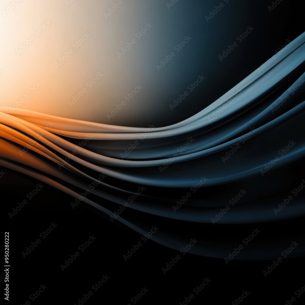 Aufkleber subtle diffused lighting: soft gradients across a black backdrop create a mysterious and moody ambia