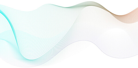 Fototapeta premium Vector white and blue digital wave modern carve blend stripe line flowing technology white line glowing element moving creative concept science technology crate for thin texture vector background.