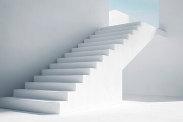 Simple white stairs