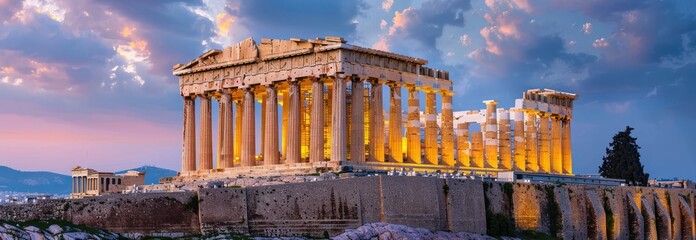 The Majestic Parthenon at Sunset