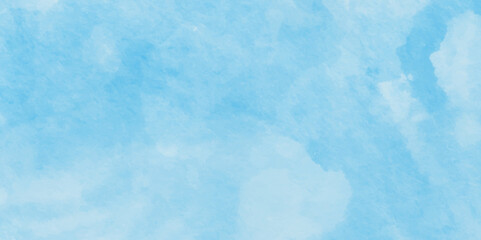 Horizontal abstract blue watercolor lines, waves, texture,Blue watercolor background for textures background,Blue background. The summer sky is colorful clearing day and beautiful,