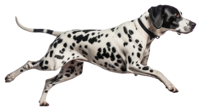 PNG Spotted Dalmatian running swiftly