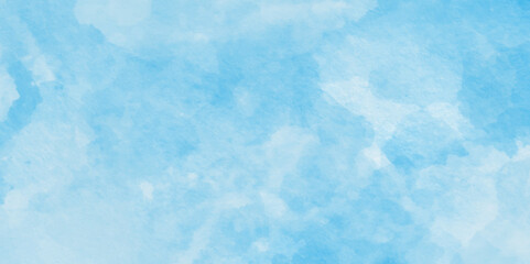 Horizontal abstract blue watercolor lines, waves, texture,Blue watercolor background for textures background,Blue background. The summer sky is colorful clearing day and beautiful,