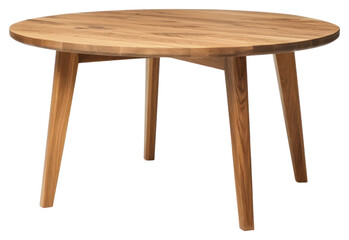 PNG Elegant round wooden dining table