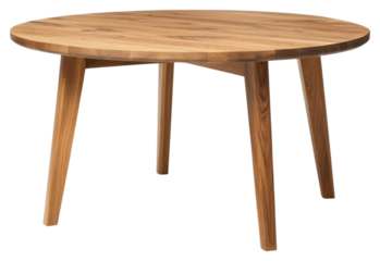 PNG Elegant round wooden dining table