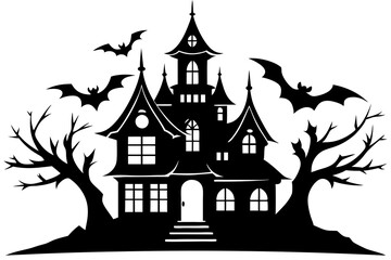 Halloween  house vector illustration