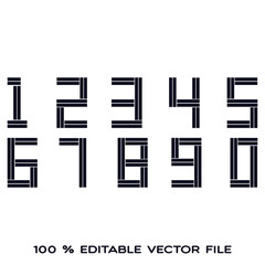 Obraz premium Sport Jersey Numbers Vector and Clip Art