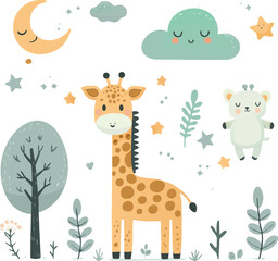 giraffe in the jungle