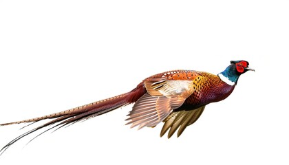 Fototapeta premium common ring neck or necked pheasant - Phasianus colchicus -native to Asia and parts of Europe like the northern foothills of the Caucasus and the Balkans. introduced as a game bird elsewhere