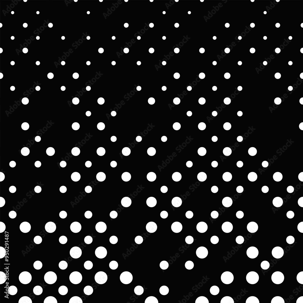 Poster black and white repeating dot pattern background design - abstract vector graphic