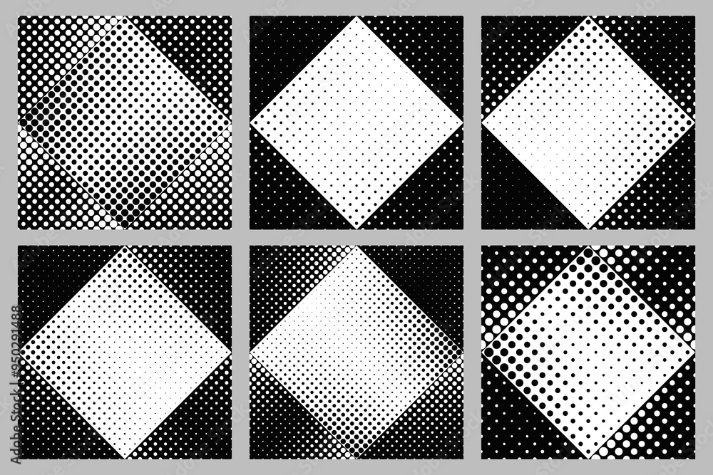 Poster seamless geometrical abstract circle pattern background collection - vector graphic designs