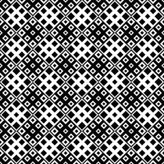 Abstract diagonal square pattern background - black and white repeating geometrical vector graphic design