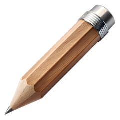 Fototapeta premium High-Resolution Wooden Pencil with Eraser Isolated on transparent Background 