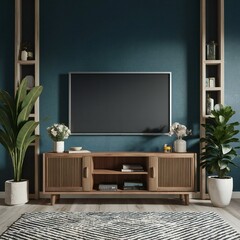 modern living room with tv