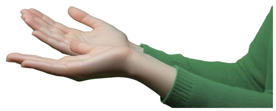 Open palms hands outstretched gesture of offering or receiving