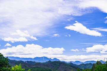 筑北村から眺める北アルプス