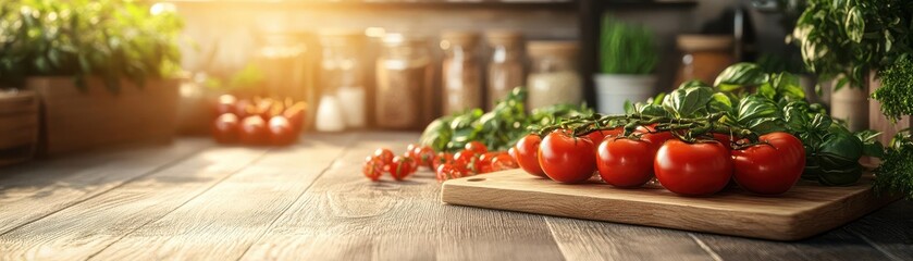 Home cooking flat design top view recipes 3D render Triadic Color Scheme