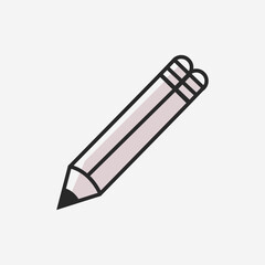 Icon design with pencil symbol, suitable for educational or editing tool.