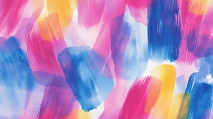 Abstract Watercolor Background with Pink  Blue and Yellow Colors