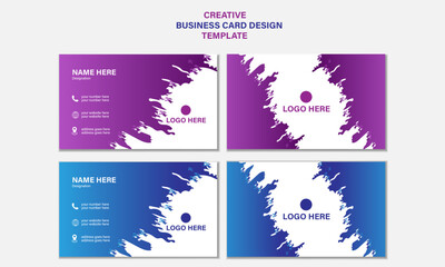 modern business card design . double sided business card design template . 