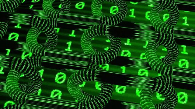 33 seconds endless looping green binary code blockchain moving against binary matrix background heaving about, HD, video, animation, motion graphics, 1920, 1080, motion background, real-time, 
 