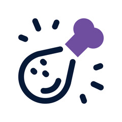 chicken leg icon. vector glyph icon for your website, mobile, presentation, and logo design.