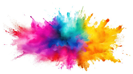 PNG Vibrant colorful paint splash explosion
