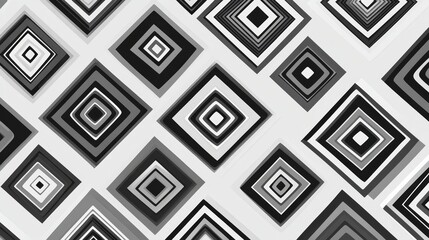 Abstract Geometric Pattern of Black and White Squares