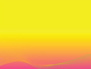 Yellow-pink gradient background with dynamics curves free form film 4K.eps