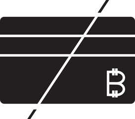 Bitcoin Credit Card Ban Symbol

