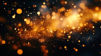 Fototapeta premium captures a dynamic scene filled with bright dots, emitting an aura of energy and excitement.