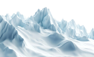 Fototapeta premium PNG Serene snowy mountain landscape