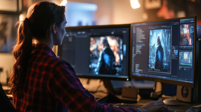 Creative professional working on digital content creation