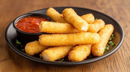 Crispy Fried Cheese Sticks with Marinara Sauce