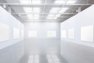 PNG art exhibition picture frame mockup, transparent design