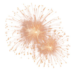 Obraz premium PNG Bright fireworks in night sky