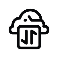 cloud storage icon. vector line icon for your website, mobile, presentation, and logo design.