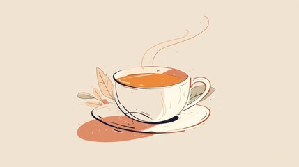 Obraz premium cup of coffee with steam 