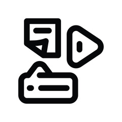 Fototapeta premium digital content icon. vector line icon for your website, mobile, presentation, and logo design.